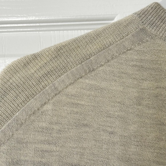 J.Crew Merino Wool‑Blend V‑Neck Sweater in Marled Gray— Women's Small - Picture 3 of 7